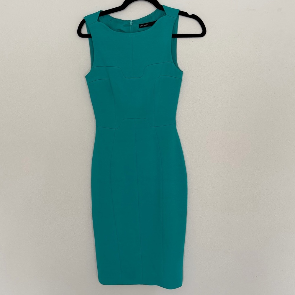 Karen Millen teal sheath